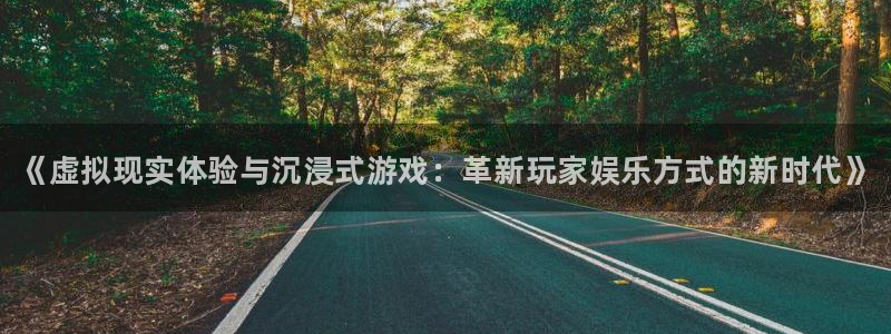 奇亿娱乐平台登录入口：《虚拟现实体验与沉浸式游戏：革新玩家娱