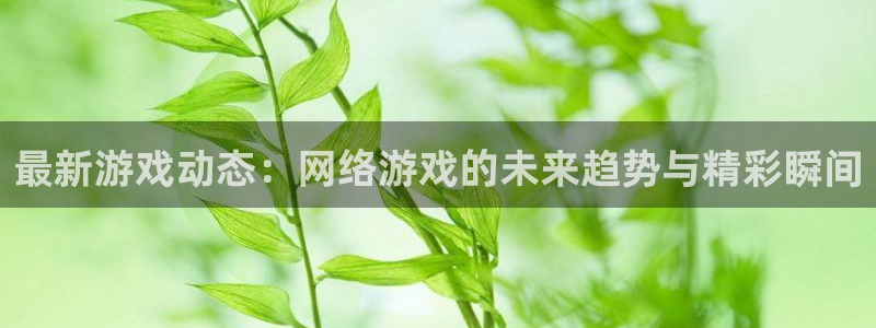 奇亿娱乐网址官网：最新游戏动态：网络游戏的未来趋势与精彩瞬间
